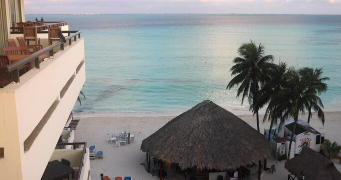 Empty Isla Mujeres Beach Resort At Dawn