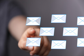 email marketing concept, send e-mail or newsletter.