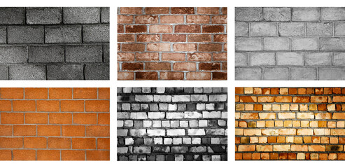 set of brick backgrounds six pieces