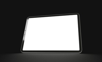 Tablet 3d computer with blank screen illustration