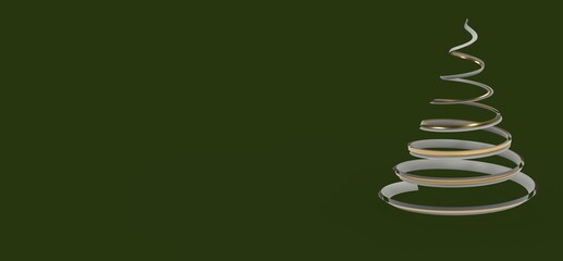 3d merry christmas card modern 3d minimal tree