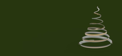 3d merry christmas card modern 3d minimal tree