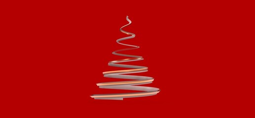3d merry christmas card modern 3d minimal tree