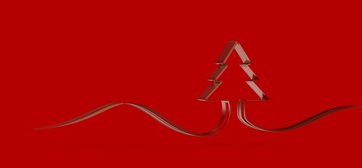 modern winter merry christmas card modern 3d minimal