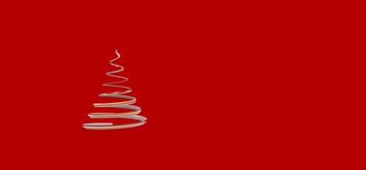 3d merry christmas card modern 3d minimal tree
