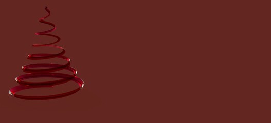 3d merry christmas card modern 3d minimal tree