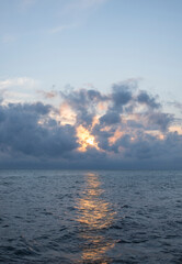 Seascape. Natural background. The sea with waves in daylight.