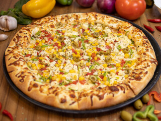 All flavors of pizza