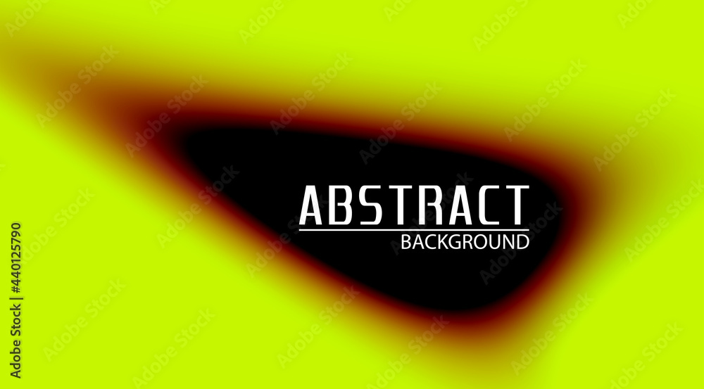 Poster scorched stain on electric lime background. vector graphics