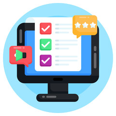 Fototapeta premium Online Marketing Feedback