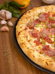 All flavors of pizza