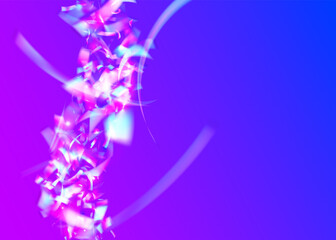 Obraz premium Cristal Confetti. Carnival Glare. Blur Prismatic Sunlight. Shiny Flare. Birthday Background. Bright Art. Purple Party Sparkles. Glamour Foil. Pink Cristal Confetti