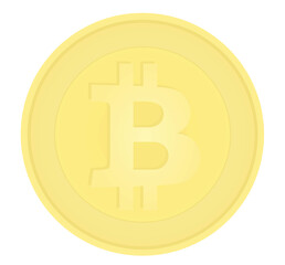 Bitcoin coin isolated. vector illustration
