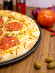 All flavors of pizza