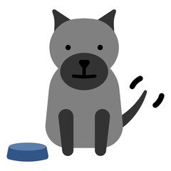 Dog waiting for food