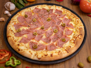 All flavors of pizza