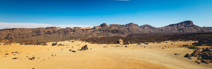 Sistema montañoso teide desierto carretera 