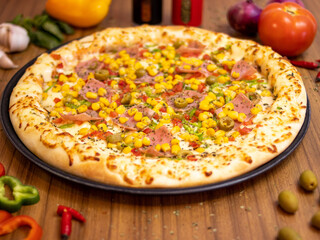 All flavors of pizza