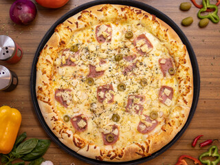 All flavors of pizza