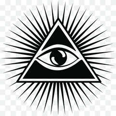 Eye of Providence Symbol. Tattoo. Vector illustration.