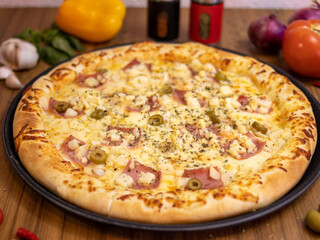 All flavors of pizza