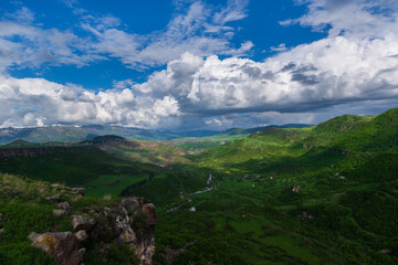 Beautiful view of rocky landscape with canyon and Dzoraget river