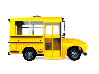 Obraz na płótnie Canvas cartoon school bus side view
