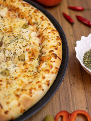 All flavor of pizzas
