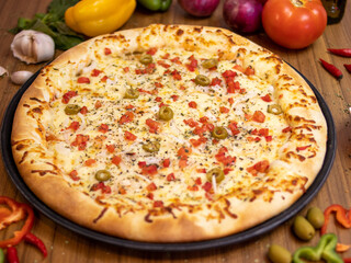 All flavor of pizzas