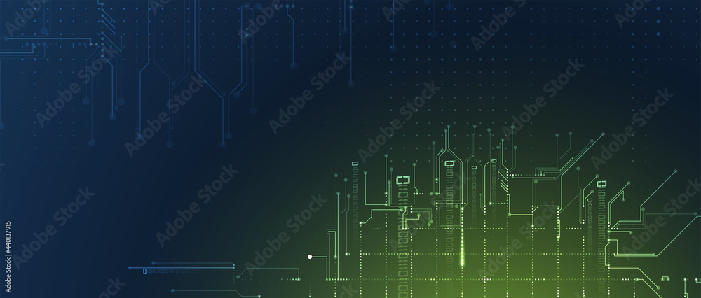 Aufkleber abstract tech background. futuristic technology interface