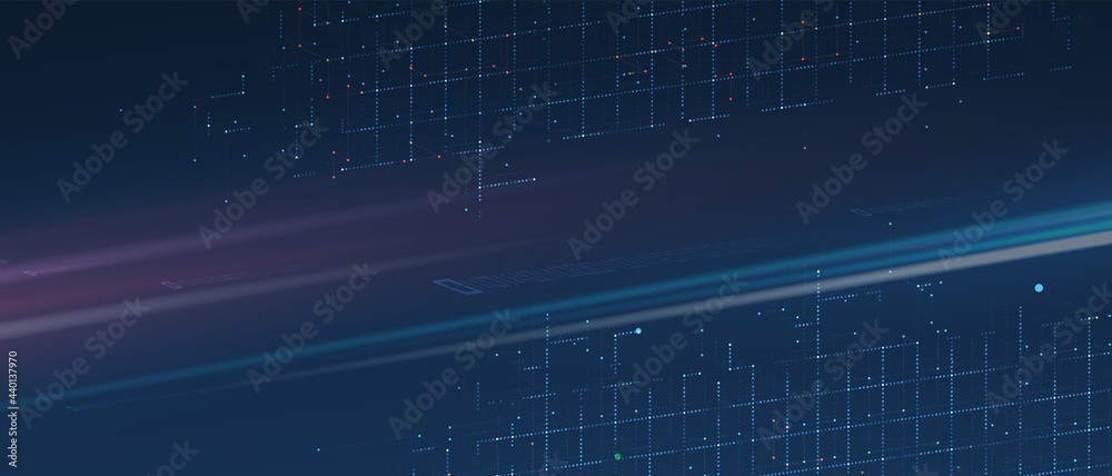 Aufkleber abstract tech background. futuristic technology interface