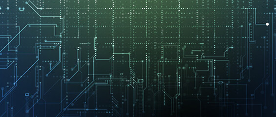 Fototapeta premium Abstract tech background. Futuristic technology interface