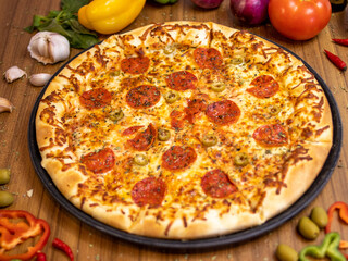 Obraz na płótnie Canvas All flavor of pizzas
