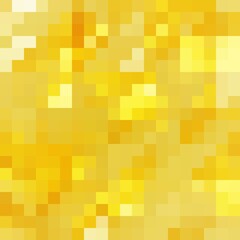 Abstract Yellow mosaic background. Vector background. Gold mosaic. Pixel art background.