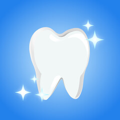 Illustration of healthy tooth concept