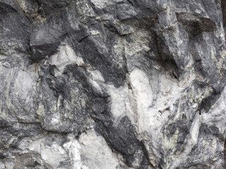 Black white marble texture in opencast mine