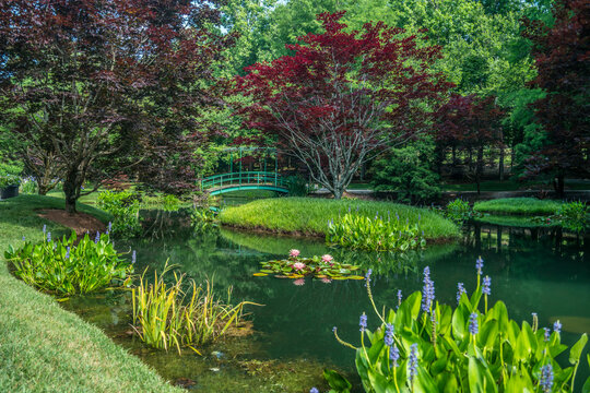 Ball Ground, Georgia USA - June 8, 2018 Gibbs Gardens In Bloom Summer