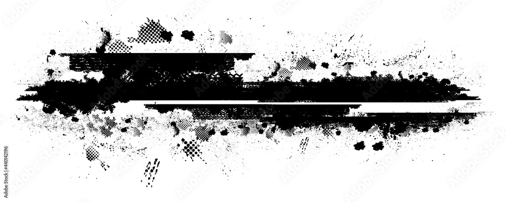 Poster Grunge urban background. Vector. Textured banner . Overlay distress shape . Simply place texture over any object to create grungy effect . Abstract,splattered , dirty,poster for your design. 