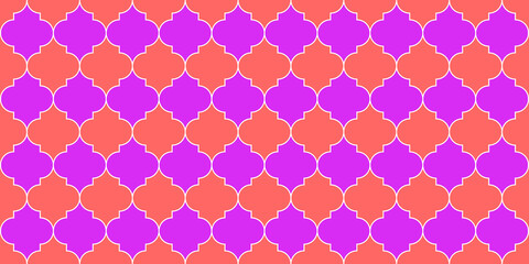 Seamless Moroccan Pattern Traditional Ramadan Mosque Golden Shape. Moroccan