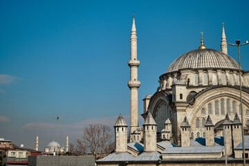 Fototapeta na wymiar Turkey. Istanbul a mosque in beyazit way istanbul nuruosmaniye mosque.