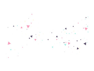 Triangle Explosion Confetti. Falling Shattering Particles. Exploded
