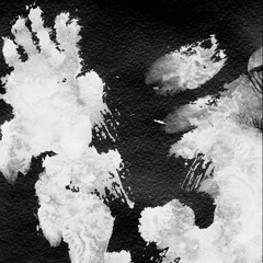 Fond aquarelle noir et blanc art abstrait