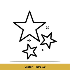Obraz premium Star, favorite Icon Illustration. Favorite Sign Symbol. Vector EPS 10
