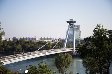 Most SNP bridge of Bratislava in Slovakia