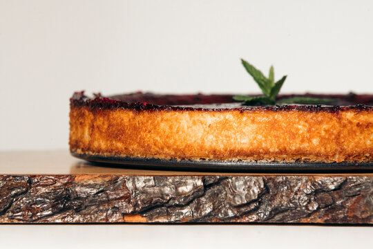 Homemade blueberry cheesecake