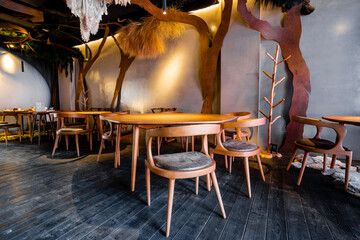 Modern interior of restaurant