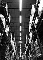 Warehouse interior stock inventary