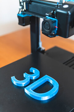 3D text on printer machine