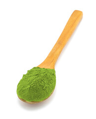 Porcelain bowl with shadow and green powder.