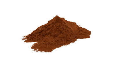 Porcelain bowl with shadow and brown powder.